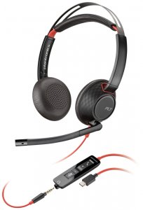 Poly Blackwire 5220, USB-C + 3.5mm (Double sided) Wired Headset