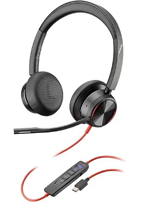 BLACKWIRE 8225, BW8225-M MICROSOFT TEAMS CERTIFIED, USB-C, STEREO USD HEADSET WITH ACTIVE NOISE CANCELING
