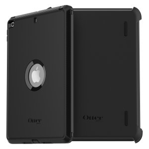 OtterBox Defender Case for iPad 7th/8th/9th gen, Shockproof, Ultra-Rugged Protective Case with built in Screen Protector, 2x Tested to Military Standard, Black,, No retail packaging