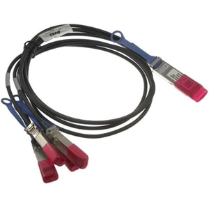 DELL QSFP28 - 4 x SFP28, 3 m fibre optic cable 4x SFP28 Black, Red