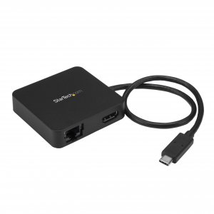 StarTech.com USB C Multiport Adapter - Portable USB-C Mini Dock 4K HDMI Video - Gigabit Ethernet, USB 3.0 Hub (1x USB-A 1x USB-C) - USB Type-C Multiport Adapter - Thunderbolt 3 Compatible