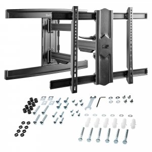 StarTech.com TV Wall Mount for up to 80 inch (110lb) VESA Mount Displays - Low Profile Full Motion Universal TV Wall Mount Bracket - Heavy Duty Adjustable Tilt/Swivel Articulating Arm