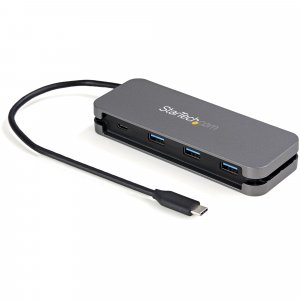 StarTech.com 4 Port USB C Hub - 3x USB-A/1x USB-C - 5Gbps USB 3.0 Type-C Hub (3.2/3.1 Gen 1) - Bus Powered - Portable USB-C to USB-A Adapter Hub - 28.5cm (11.2″) Cable w/Cable Management~4 Port USB C Hub - 3x USB-A/1x USB-C - USB 3.0 Type-C Hub - USB 3.2