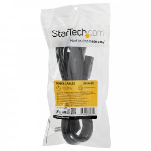 StarTech.com 2m (6ft) Computer Power Y Cord, 18AWG, EU Schuko to 2x C13, 10A 250V, Black Replacement AC Power Cord, Printer Power Cord, PC Power Supply Cable, Monitor Power Cable - UL Listed