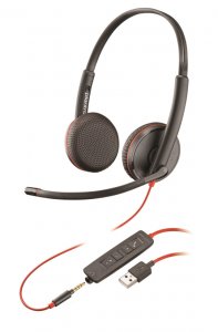 Poly Blackwire 3225, USB-A + 3.5mm (Double sided) Wired Headset