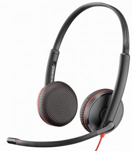 Poly Blackwire 3225, USB-A + 3.5mm (Double sided) Wired Headset