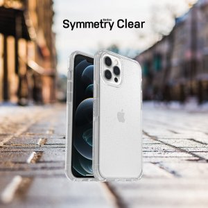 OtterBox Symmetry Clear Series for Apple iPhone 12/iPhone 12 Pro, Stardust Glitter