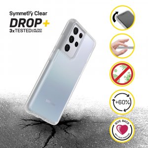 OtterBox Symmetry Clear Series for Samsung Galaxy S21 Ultra 5G, transparent
