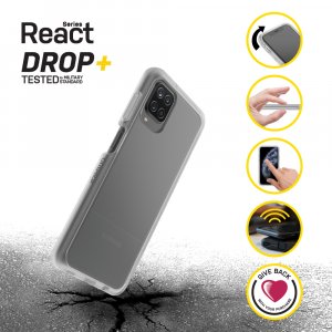 OtterBox React Series for Samsung Galaxy A12, transparent