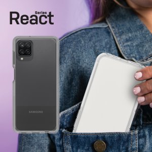 OtterBox React Series for Samsung Galaxy A12, transparent