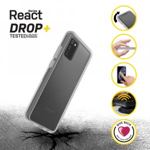 OtterBox React Series for Samsung Galaxy A02s, transparent
