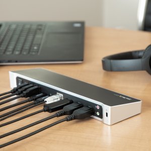 StarTech.com Triple Monitor 4K USB-C Dock with 5x USB 3.0 Ports