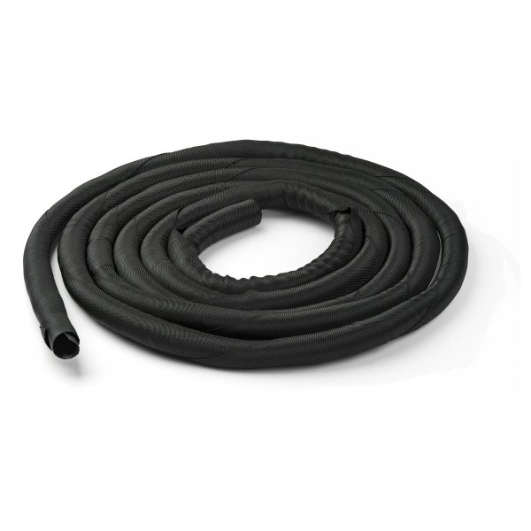 StarTech.com 15' (4.6m) Cable Management Sleeve - Flexible Coiled Cable Wrap - 1.0-1.5" dia. Expandable Sleeve - Polyester Cord Manager/Protector/Concealer - Black Trimmable Cable Organizer