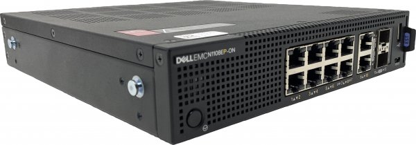 DELL N-Series N1108EP-ON Managed L2 Gigabit Ethernet (10/100/1000) Power over Ethernet (PoE) 1U Black