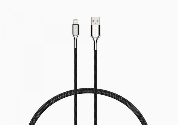 Cygnett Lightning - USB-A 2 m Black, Stainless steel