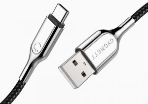 Cygnett CY2681PCUSA USB cable 1 m USB 2.0 USB C USB A Black, Stainless steel