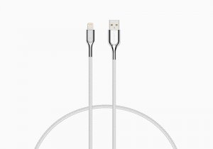 Cygnett Lightning - USB-A 1 m Stainless steel, White