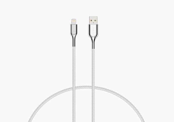 Cygnett Lightning - USB-A 1 m Stainless steel, White