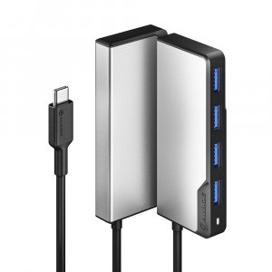 ALOGIC UCFUUA-SGR interface hub USB 3.2 Gen 1 (3.1 Gen 1) Type-C 5000 Mbit/s Black, Silver