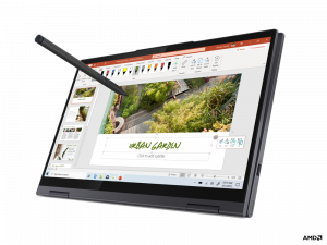 Lenovo Yoga 7 Hybrid (2-in-1) 35.6 cm (14") Touchscreen Full HD AMD Ryzen™ 5 5600U 8 GB LPDDR4x-SDRAM 256 GB SSD Wi-Fi 6 (802.11ax) Windows 10 Home Grey