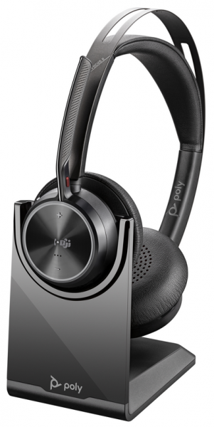 Poly VOYAGER FOCUS 2 UC,VFOCUS2-M C (COMPUTER & MOBILE) MICROSOFT TEAMS CERTIFIED, USB-A, PREMIUM STEREO BLUETOOTH WIRELESS HEADSET, WITH CHARGE STAND