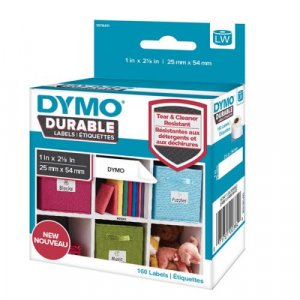 Dymo LW Durable 25mm x 54mm White Poly 1