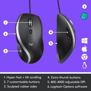 Logitech Advanced Corded Mouse M500s