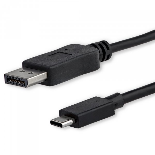 StarTech.com 3ft/1m USB C to DisplayPort 1.2 Cable 4K 60Hz - USB-C to DisplayPort Adapter Cable - HBR2 - USB Type-C DP Alt Mode to DP Monitor Video Cable - Works w/ Thunderbolt 3 - Black