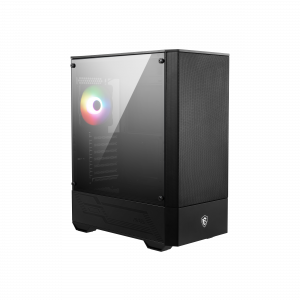 MSI MAG FORGE 111R Mid Tower Gaming Computer Case 'Black, 1x 120mm ARGB PWM Fan, 1-6 ARGB Hub, Mystic Light Sync, Tempered Glass Panel, ATX, mATX, mini-ITX'
