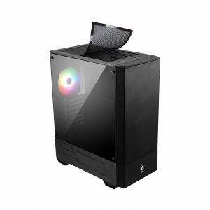 MSI MAG FORGE 111R Mid Tower Gaming Computer Case 'Black, 1x 120mm ARGB PWM Fan, 1-6 ARGB Hub, Mystic Light Sync, Tempered Glass Panel, ATX, mATX, mini-ITX'