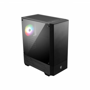 MSI MAG FORGE 111R Mid Tower Gaming Computer Case 'Black, 1x 120mm ARGB PWM Fan, 1-6 ARGB Hub, Mystic Light Sync, Tempered Glass Panel, ATX, mATX, mini-ITX'