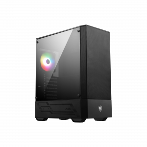 MSI MAG FORGE 111R Mid Tower Gaming Computer Case 'Black, 1x 120mm ARGB PWM Fan, 1-6 ARGB Hub, Mystic Light Sync, Tempered Glass Panel, ATX, mATX, mini-ITX'
