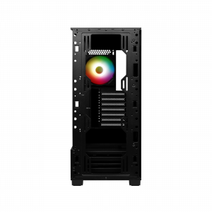 MSI MAG FORGE 111R Mid Tower Gaming Computer Case 'Black, 1x 120mm ARGB PWM Fan, 1-6 ARGB Hub, Mystic Light Sync, Tempered Glass Panel, ATX, mATX, mini-ITX'