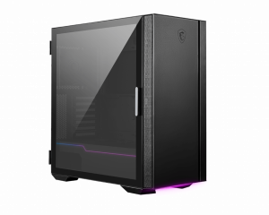 MSI MPG QUIETUDE 100S Mid Tower Silent Computer Case 'Black, 1x 120mm Fan, Fan Controller, USB Type-C, Sound dampening foam, ARGB light strip, Tempered Glass, Center, E-ATX, ATX, mATX, mini-ITX'