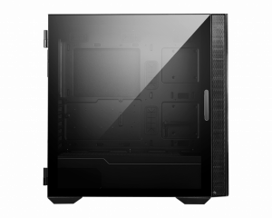 MSI MPG QUIETUDE 100S Mid Tower Silent Computer Case 'Black, 1x 120mm Fan, Fan Controller, USB Type-C, Sound dampening foam, ARGB light strip, Tempered Glass, Center, E-ATX, ATX, mATX, mini-ITX'