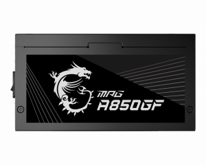 MSI MPG A850GF UK PSU '850W, 80 Plus Gold certified, Fully Modular, 100% Japanese Capacitor, Flat Cables, ATX Power Supply Unit, UK Powercord, Black, Support Latest GPU'