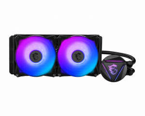 MSI MAG CORELIQUID 280R Liquid CPU Cooler '280mm Radiator, 2x 140mm ARGB PWM Fan, ARGB lighting, Center Supported, Compatible with Intel and AMD Platforms'