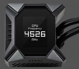 MSI MPG CORELIQUID K240 V2 Liquid CPU Cooler '240mm Radiator, 2.4'' LCD display with fan, 3x 120mm ARGB PWM Fan, Center, Supports Intel and AMD Platforms, Latest LGA 1700 ready, Cooled by ASETEK'