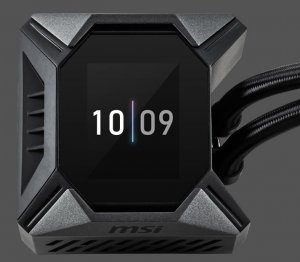 MSI MPG CORELIQUID K240 V2 Liquid CPU Cooler '240mm Radiator, 2.4'' LCD display with fan, 3x 120mm ARGB PWM Fan, Center, Supports Intel and AMD Platforms, Latest LGA 1700 ready, Cooled by ASETEK'