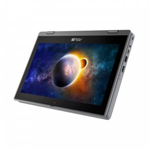 ASUS BR1100FKA-BP0123RA-3Y laptop Hybrid (2-in-1) 29.5 cm (11.6") Touchscreen HD Intel® Celeron® N N4500 4 GB DDR4-SDRAM 64 GB eMMC Wi-Fi 6 (802.11ax) Windows 10 Pro Education Black, Grey