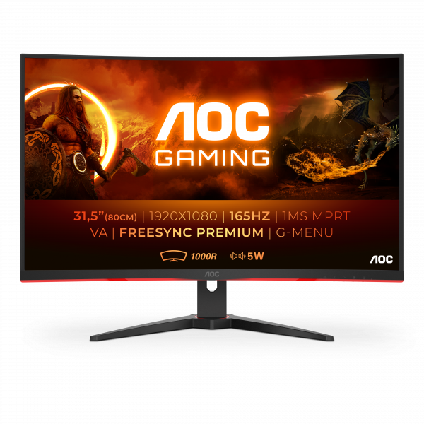 AOC G2 C32G2AE/BK LED display 80 cm (31.5") 1920 x 1080 pixels Full HD Black, Red