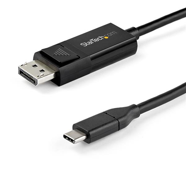 StarTech.com 6ft (2m) USB C to DisplayPort 1.4 Cable 8K 60Hz/4K - Bidirectional DP to USB-C or USB-C to DP Reversible Video Adapter Cable -HBR3/HDR/DSC - USB Type C/TB3 Monitor Cable