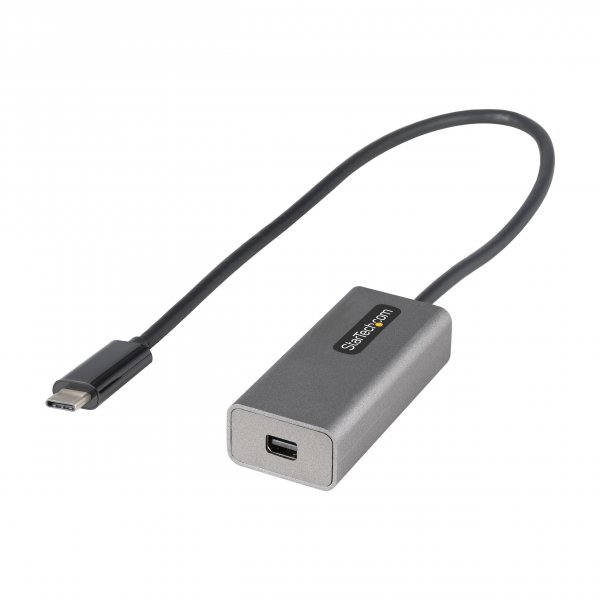StarTech.com USB C to Mini DisplayPort Adapter - 4K 60Hz USB-C to mDP Adapter Dongle - USB Type-C to Mini DP Monitor - Video Converter - Works w/Thunderbolt 3-12" Long Attached Cable - Upgraded Version of CDP2MDP
