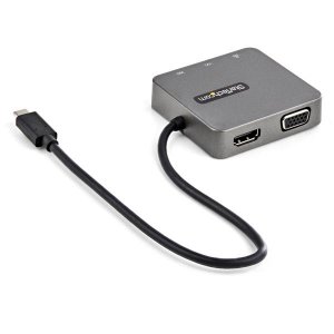 StarTech.com USB-C Multiport Adapter - USB 3.1 Gen 2 Type-C Mini Dock - USB-C to 4K HDMI or 1080p VGA Video - 10Gbps USB-A USB-C, GbE - Portable Travel Laptop Dock - Works w/Thunderbolt 3
