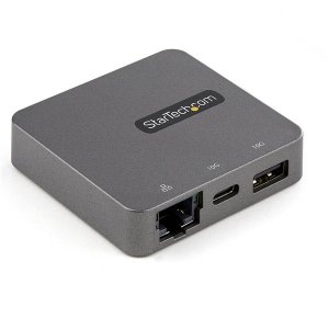 StarTech.com USB-C Multiport Adapter - USB 3.1 Gen 2 Type-C Mini Dock - USB-C to 4K HDMI or 1080p VGA Video - 10Gbps USB-A USB-C, GbE - Portable Travel Laptop Dock - Works w/Thunderbolt 3