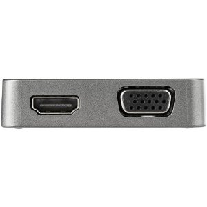 StarTech.com USB-C Multiport Adapter - USB 3.1 Gen 2 Type-C Mini Dock - USB-C to 4K HDMI or 1080p VGA Video - 10Gbps USB-A USB-C, GbE - Portable Travel Laptop Dock - Works w/Thunderbolt 3