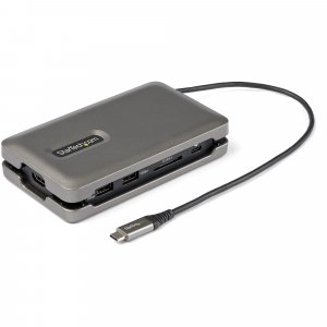 StarTech.com USB C Multiport Adapter - USB C to 4K 60Hz HDMI 2.0 - 2-Port 10Gbps USB Hub - 100W Power Delivery Pass-through - GbE - SD/MicroSD - USB Type-C Mini Dock - 10″ Cable
