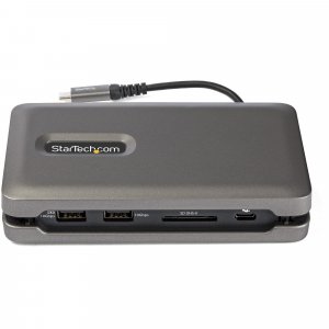 StarTech.com USB C Multiport Adapter - USB C to 4K 60Hz HDMI 2.0 - 2-Port 10Gbps USB Hub - 100W Power Delivery Pass-through - GbE - SD/MicroSD - USB Type-C Mini Dock - 10" Cable