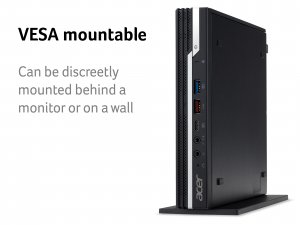 Acer Veriton N N4680GT Intel® Core™ i5 i5-10400T 8 GB DDR4-SDRAM 256 GB SSD Windows 10 Pro Mini PC Black