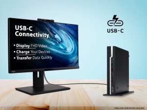Acer Veriton N N4680GT Intel® Core™ i5 i5-10400T 8 GB DDR4-SDRAM 256 GB SSD Windows 10 Pro Mini PC Black